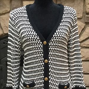 Calbi Cardigan Sweater 100% Natural Fibers, Sz L